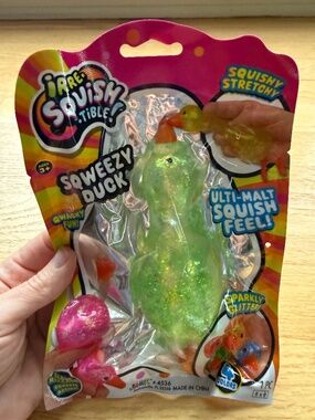 Green Glitter Duck ✨ Squishy Sugar Squish Satisfying Fidget/Sensory Toy